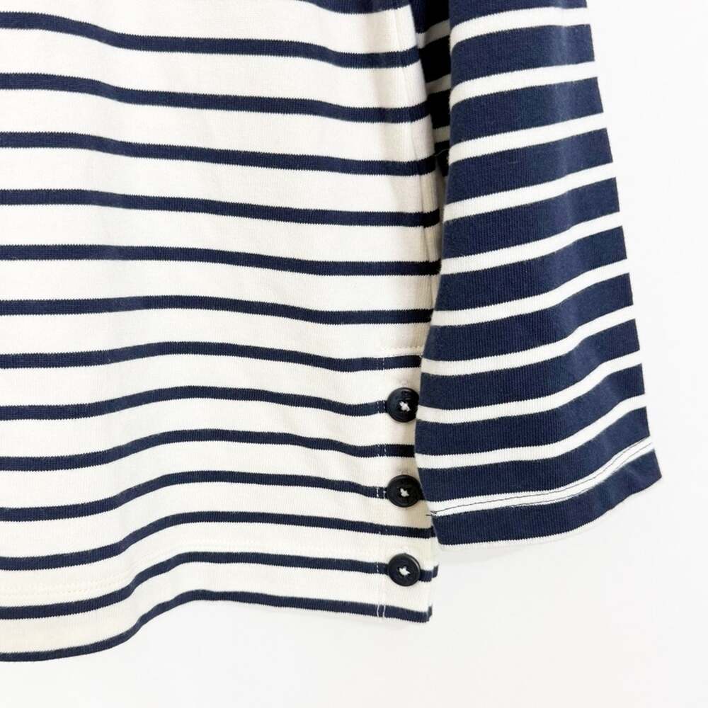 L.L. Bean Striped Button Top - Picture 3 of 6